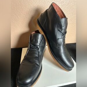 Ralph Lauren Mens Black MARLOW Chukka Ankle Soft Leather Boots Size 14D
